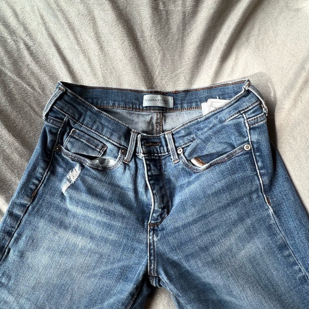 Banana Republic Jeans Womens 27 Light Wash Blue Denim Classic Straight Casual